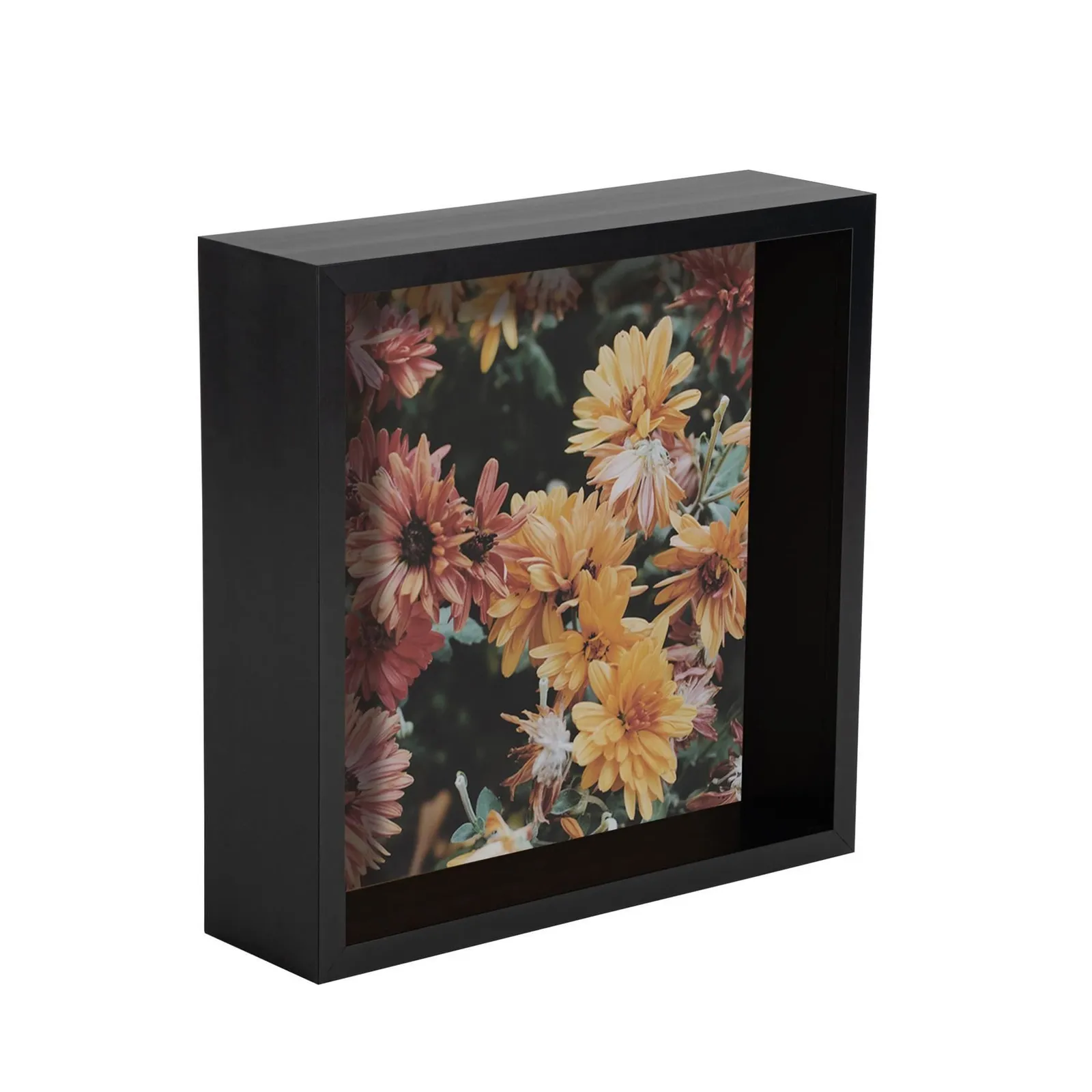 Nicola Spring 3D Deep Box Photo Frame - 8 x 8" - Pack of 1 in Black 1