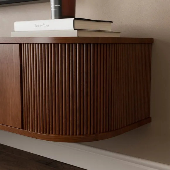 Mateo Wall Mounted TV Unit, Wood Effect 4