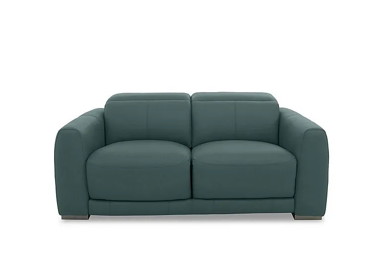 Edison Leather 2 Seater Sofa - Lake Green