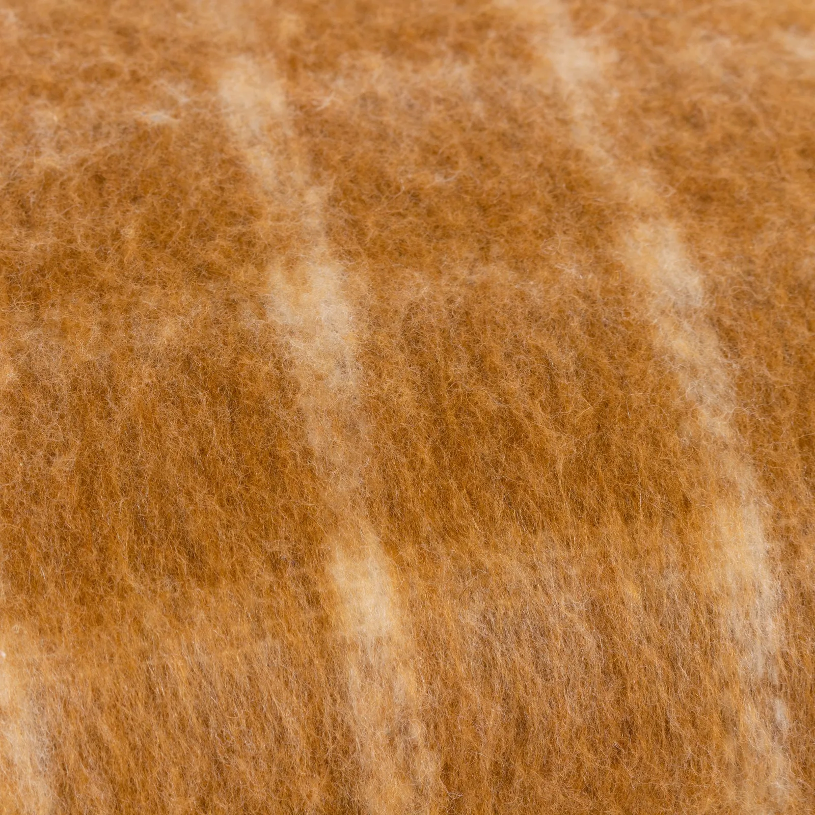 Yard Yarrow Check Faux-Mohair Cushion in Orange 4