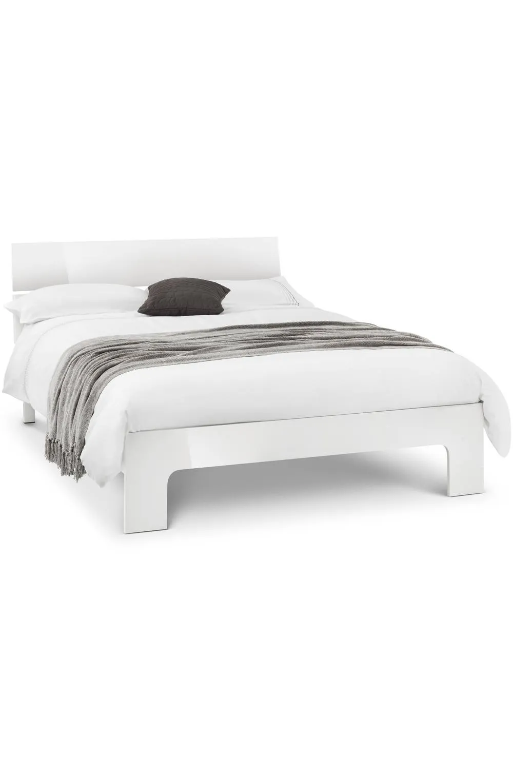 Julian Bowen Manhattan High Gloss Bed in White 3