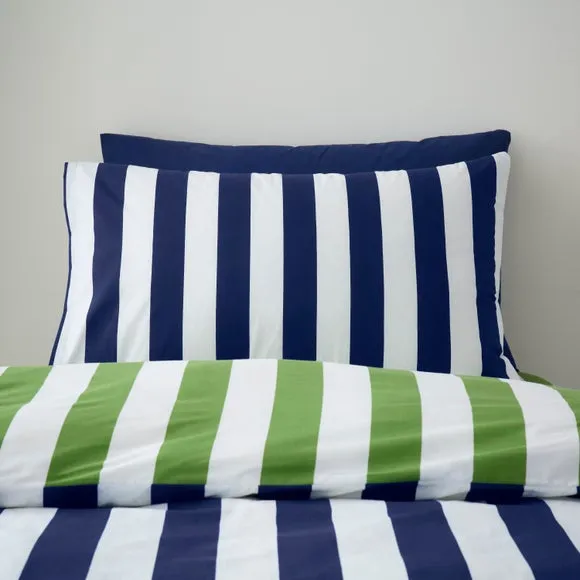 Bold Stripe Cotton Duvet Cover and Pillowcase Set 4