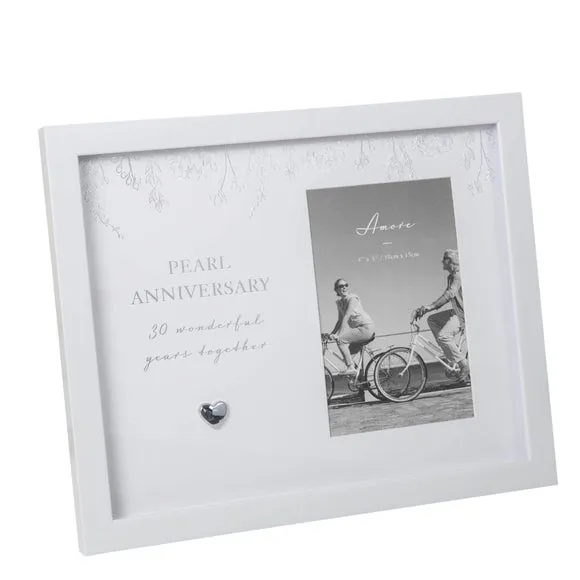 Amore Pearl Wedding Anniversary Photo Frame