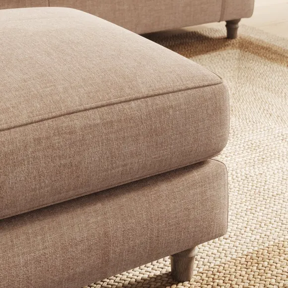 Flori Tonal Plush Chenille Footstool 5