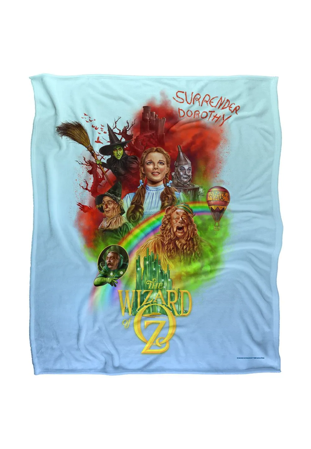 Warner Bros. Wizard of Oz Poster Silky Touch Super Soft Throw Blanket 152 X 127 cm in White