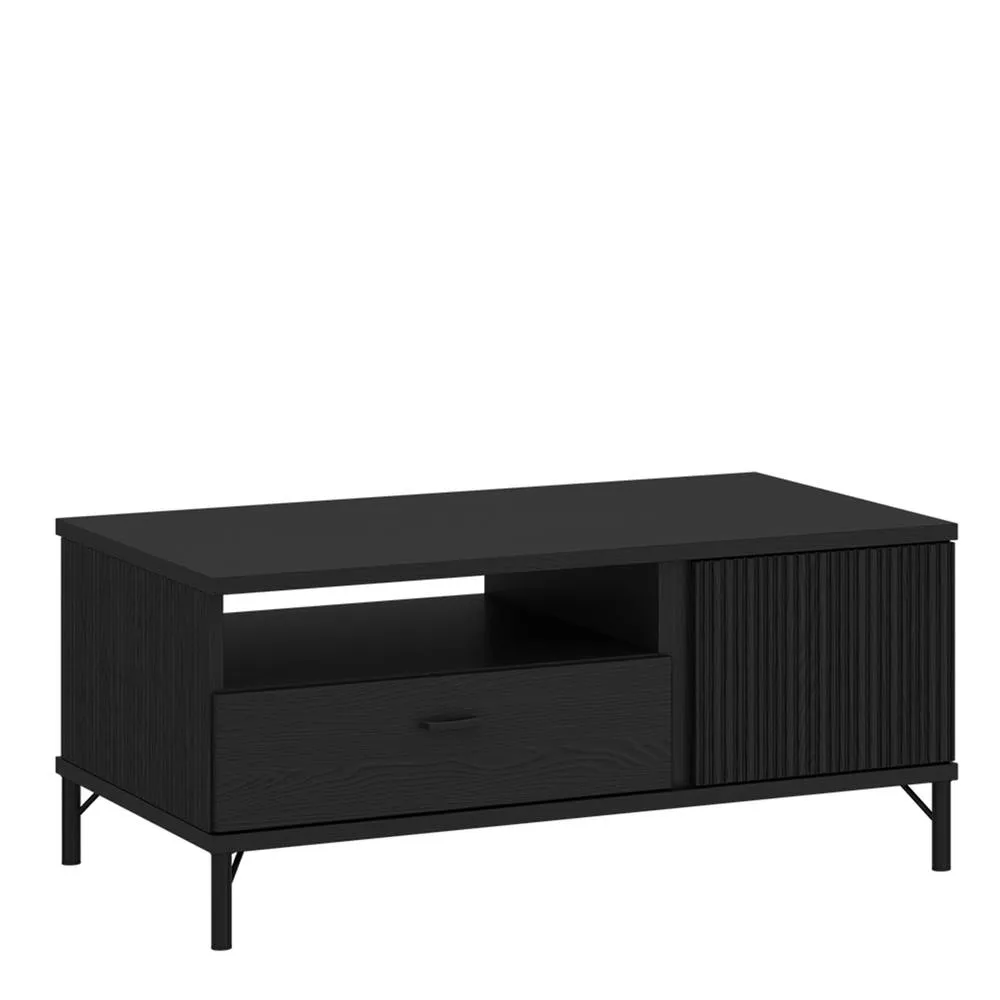 Furniture To Go Lusaka Coffee Table 2 Door 1 Drawer in Black Graphite 2
