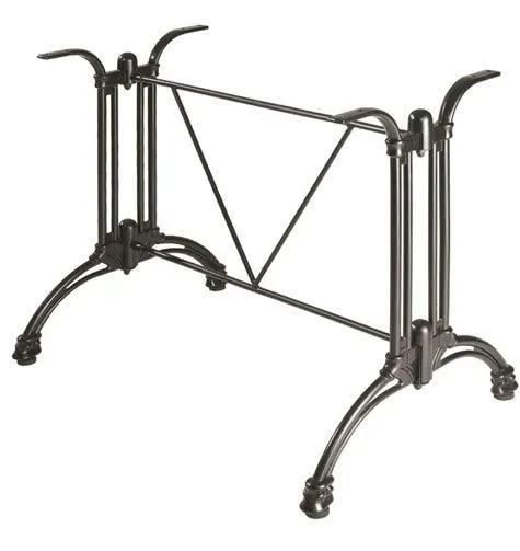 netfurniture Azurone Table Base Continental Double Black Aluminium Table Base