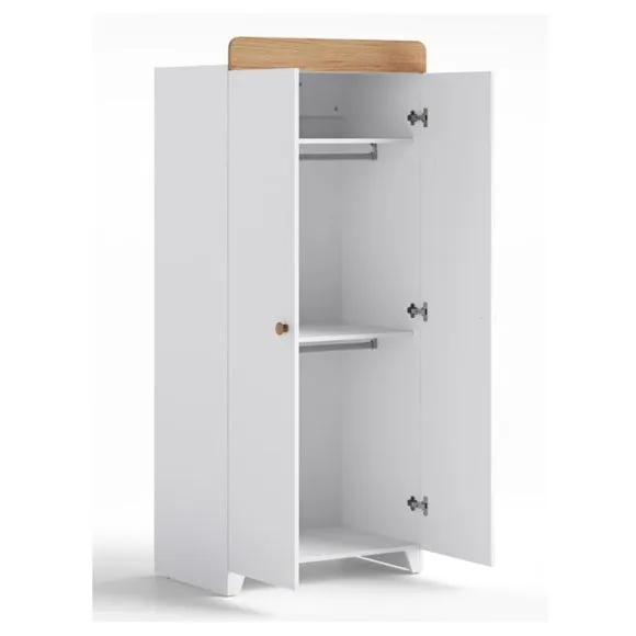 Little Acorns Classic Oak Effect 3 Drawer Chest and Wardrobe Nursery Set 5