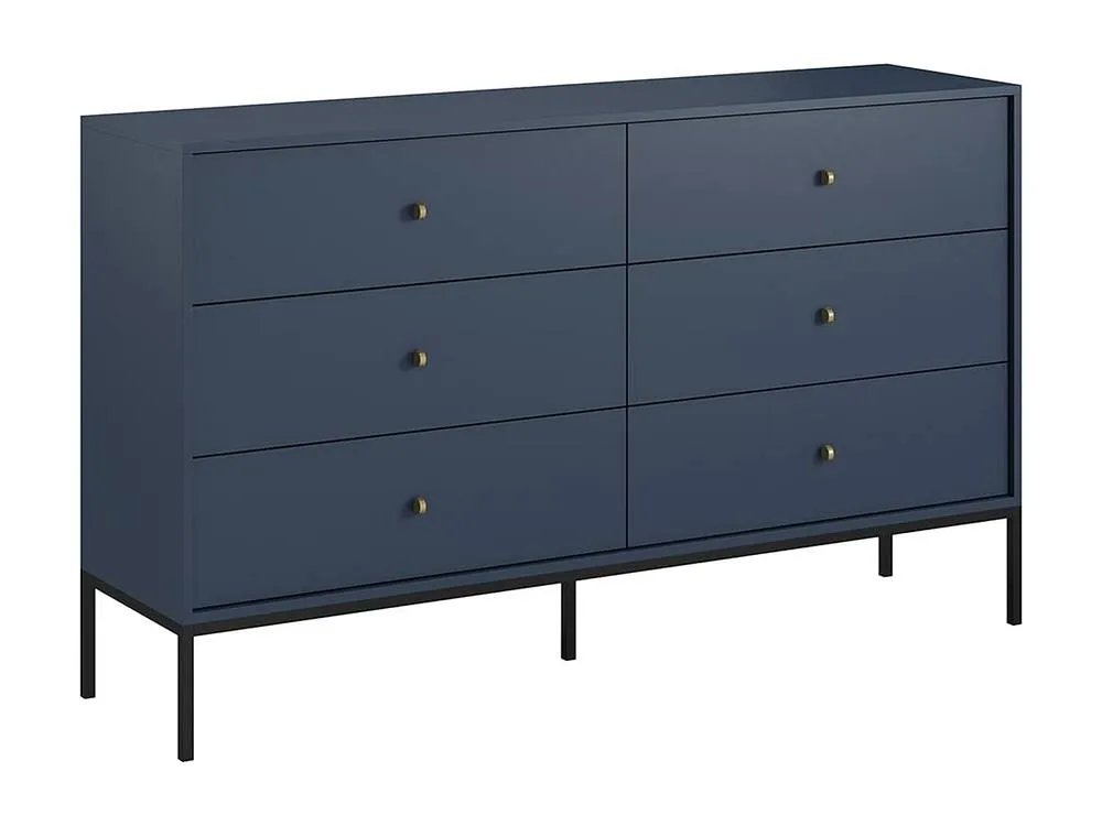 Vente-unique 6-Drawer Chest Of Drawers - Blue - BOGDAN in Midnight 4