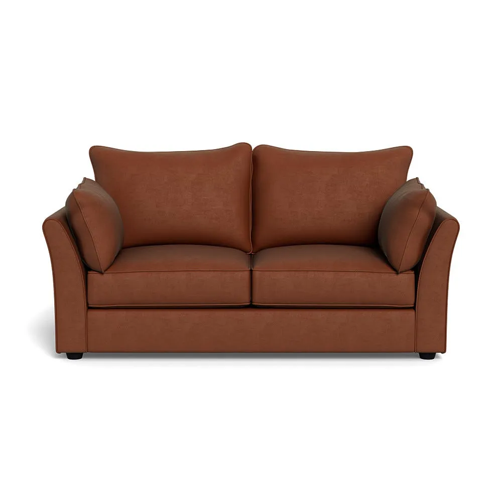 Heal's Tailor 3 Seater Sofa Smart Luxe Velvet Tawny Black Feet 1