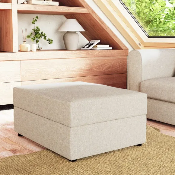 Rectangle Soft Texture Storage Footstool 1