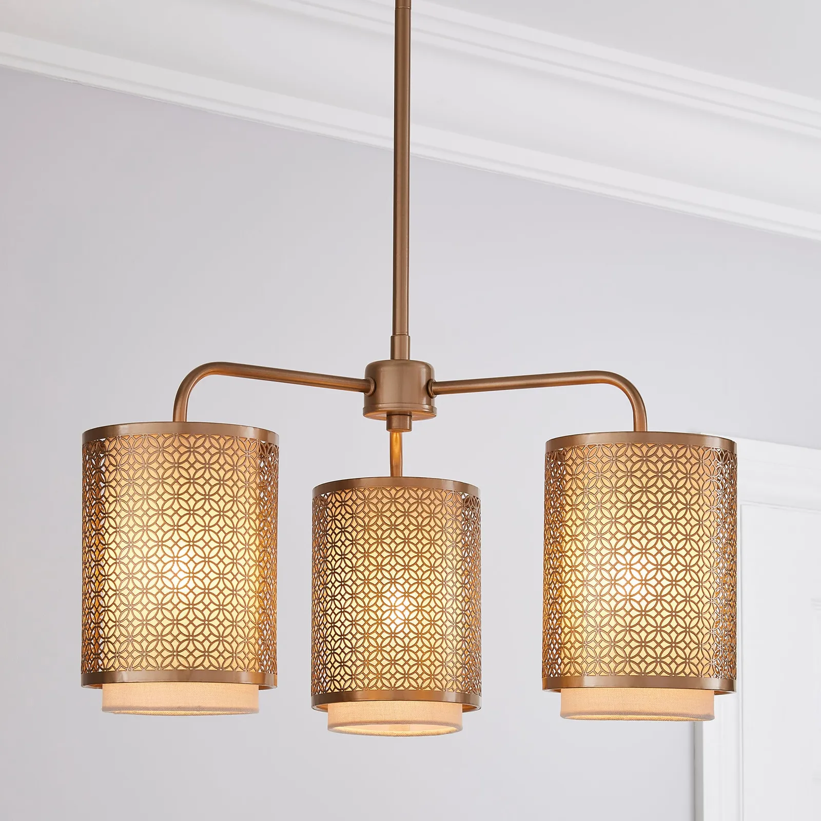 Vienna 3 Light Ceiling Fitting Beige