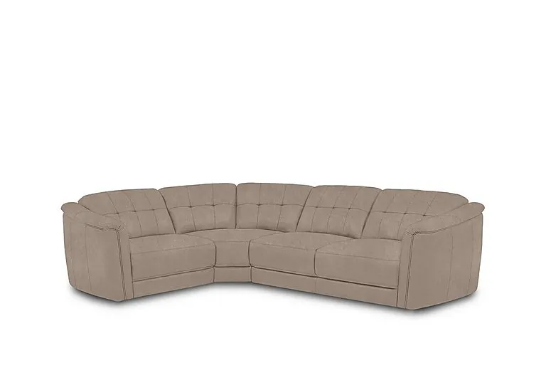 Monarch Small Fabric Left Hand Facing Corner Sofa - Manhattan Nutmeg