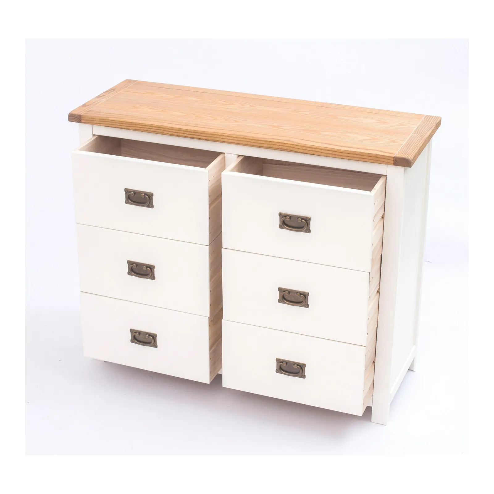 Cabinet Bits Lovere 6 Drawer Chest of Drawers Bras Drop Handle in Off-White 5