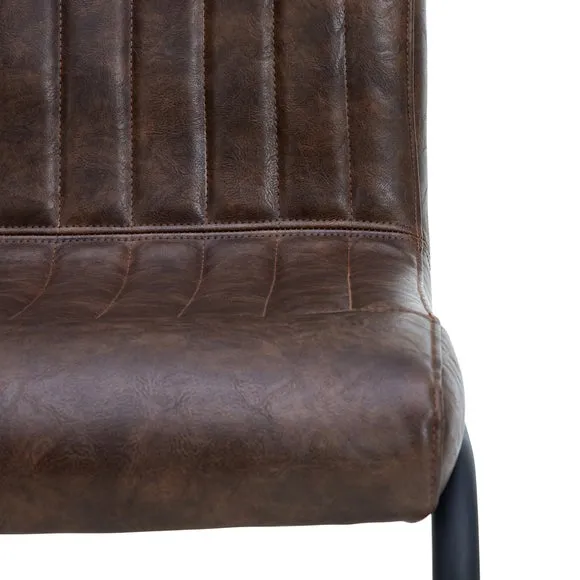 Set of 2 Felix Cantilever Dining Chairs, Faux Leather 5