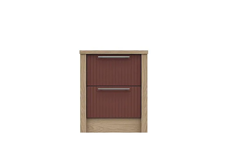 Chelsea 2 Drawer Bedside Cabinet with Silver Handles