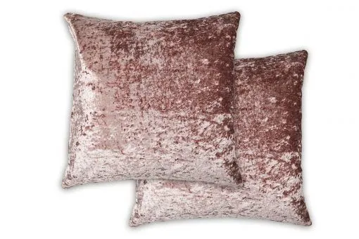 New Edge Blinds Crushed Velvet Cushion Cover in Pink