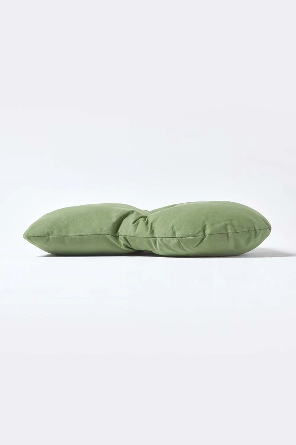 Homescapes Cotton Back Support Cushion in Dark Green 4