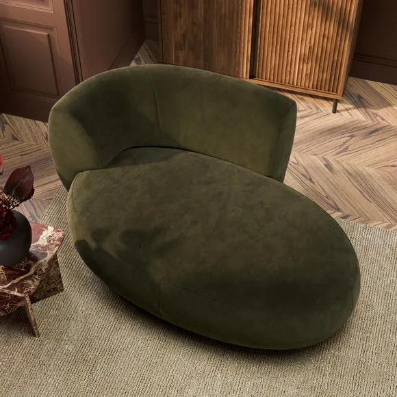 Lozenge Velvet Chaise Longue 4