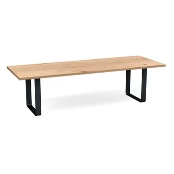 Heal's Prague Table 280x100cm Blonde Oak Chamfered Edge Filled 1