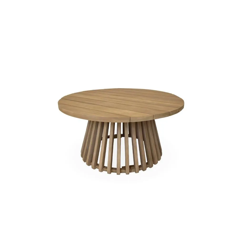 sweeek 80cm wooden coffee table, indoor/outdoor in Beige 2