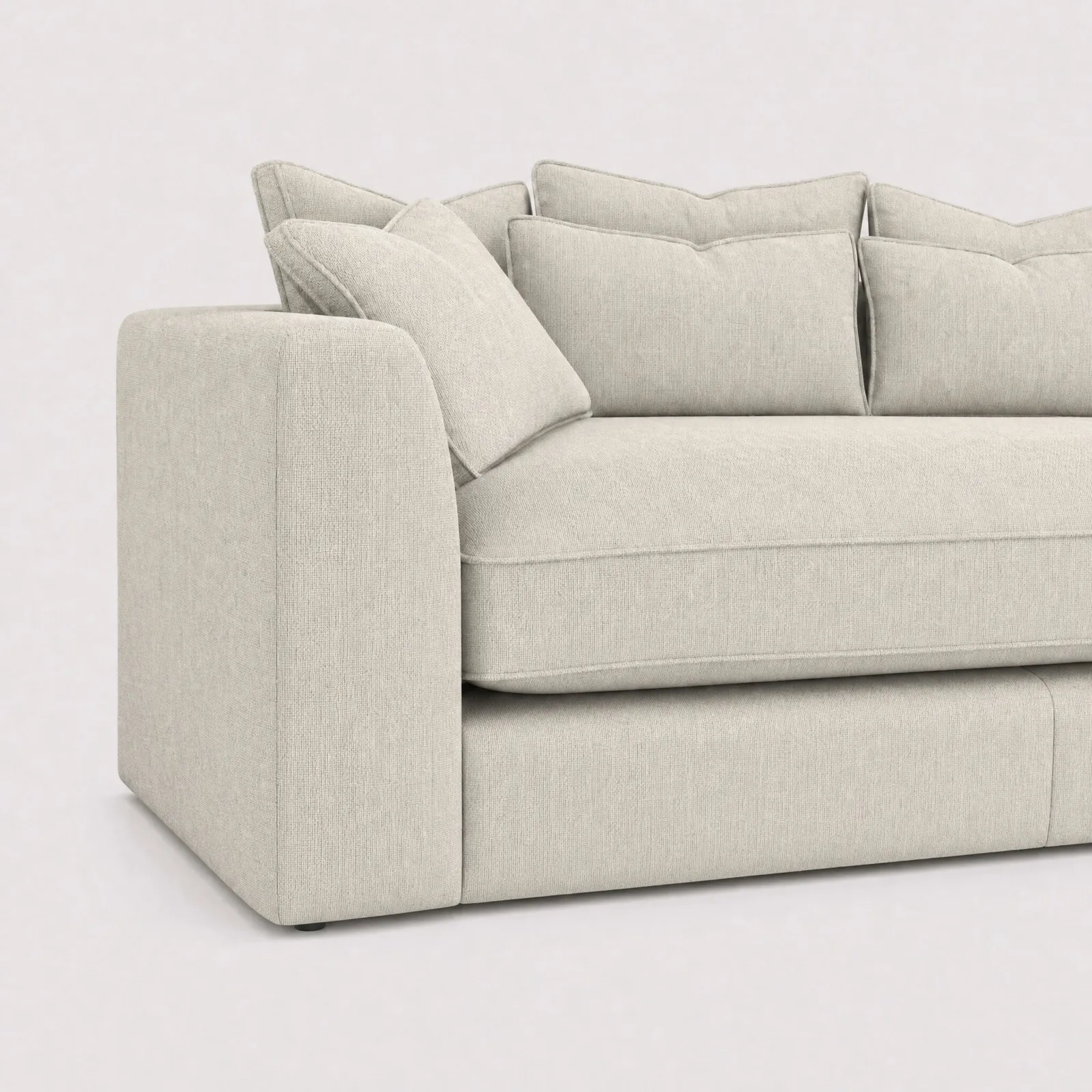 Harrington 1 Arm Small Modular Sofa Left, Neutral Fabric | Barker & Stonehouse 2