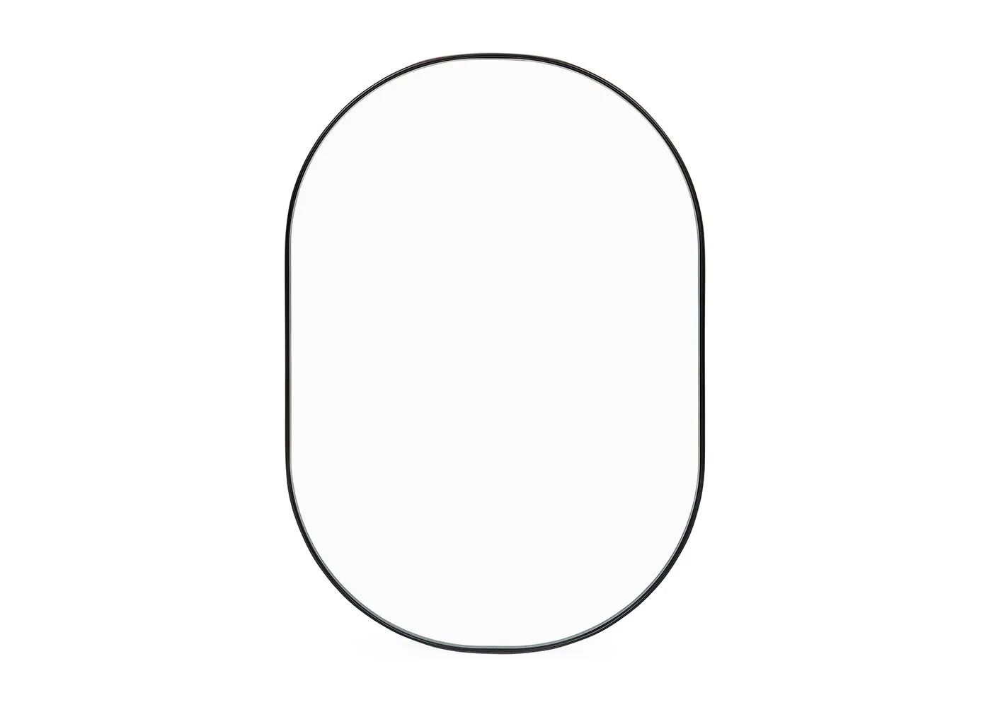 Heal's Fine Edge Mirror Oval Black Small