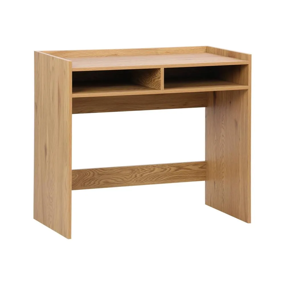 sweeek Wooden decor desk with 2 storage compartments in Brown 2