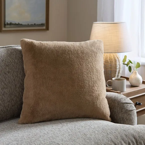 Double Sided Faux Fur Square Cushion