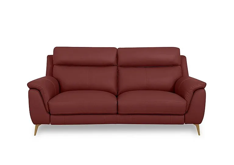 Eclipse Leather 2 Seater Sofa - Deep Red