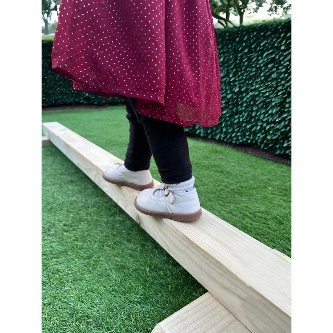 Buttercup Farm Children's Straight Balance Beam Walking Bar - L180 x W30 x H12 cm in Brown 4