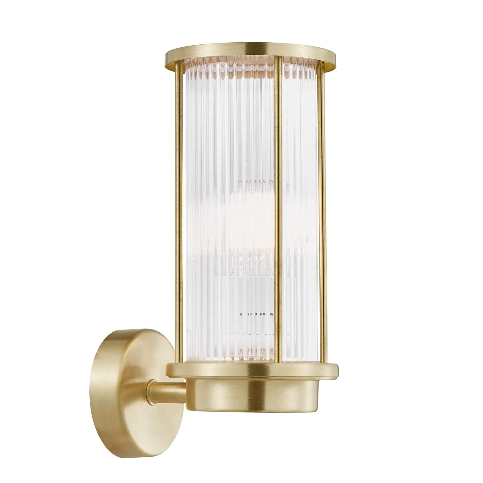 Nordlux Linton Outdoor Wall Light Brass Brass Garden E27 IP54 Mains in Gold