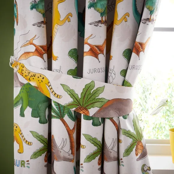 Jurassic Dinosaur Blackout Eyelet Curtains 4
