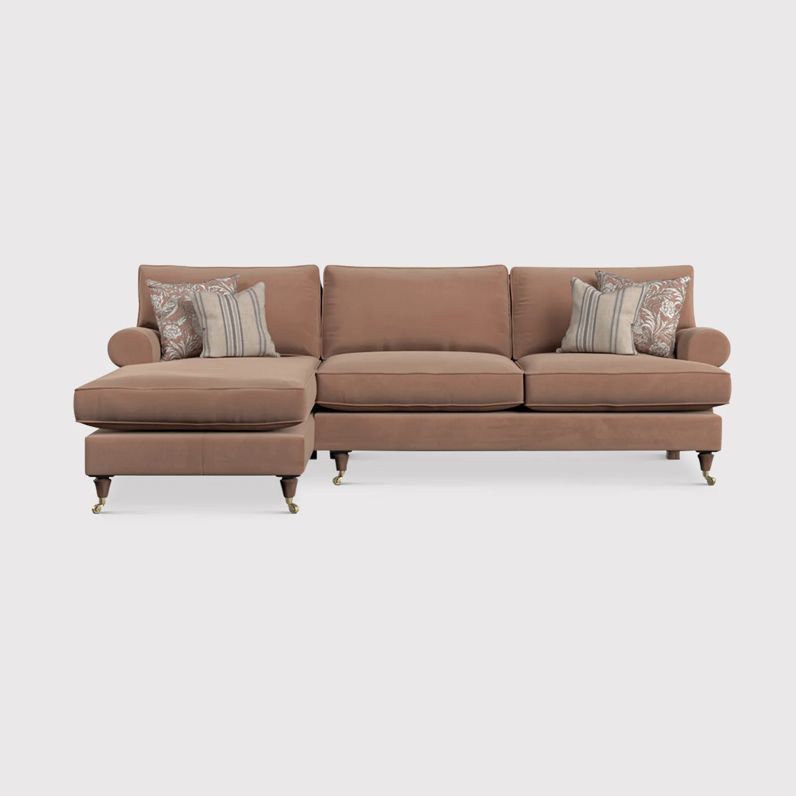 English Heritage Finch Large Lhf Chaise Sb, Pink Fabric | Barker & Stonehouse