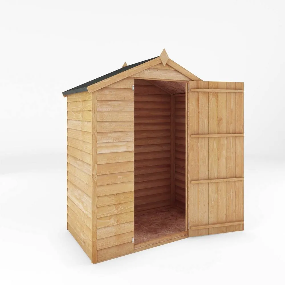 Mercia 3 x 5 Feet Overlap Apex Windowless Shed - L85.9 x W160 x H191.9 cm in Brown 4