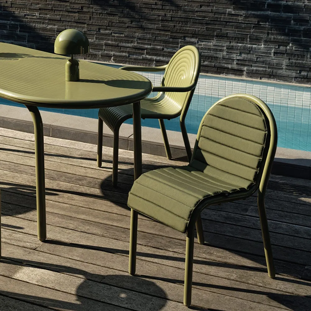 Tom Dixon Groove Outdoor Full Seat Cushion Moss 4
