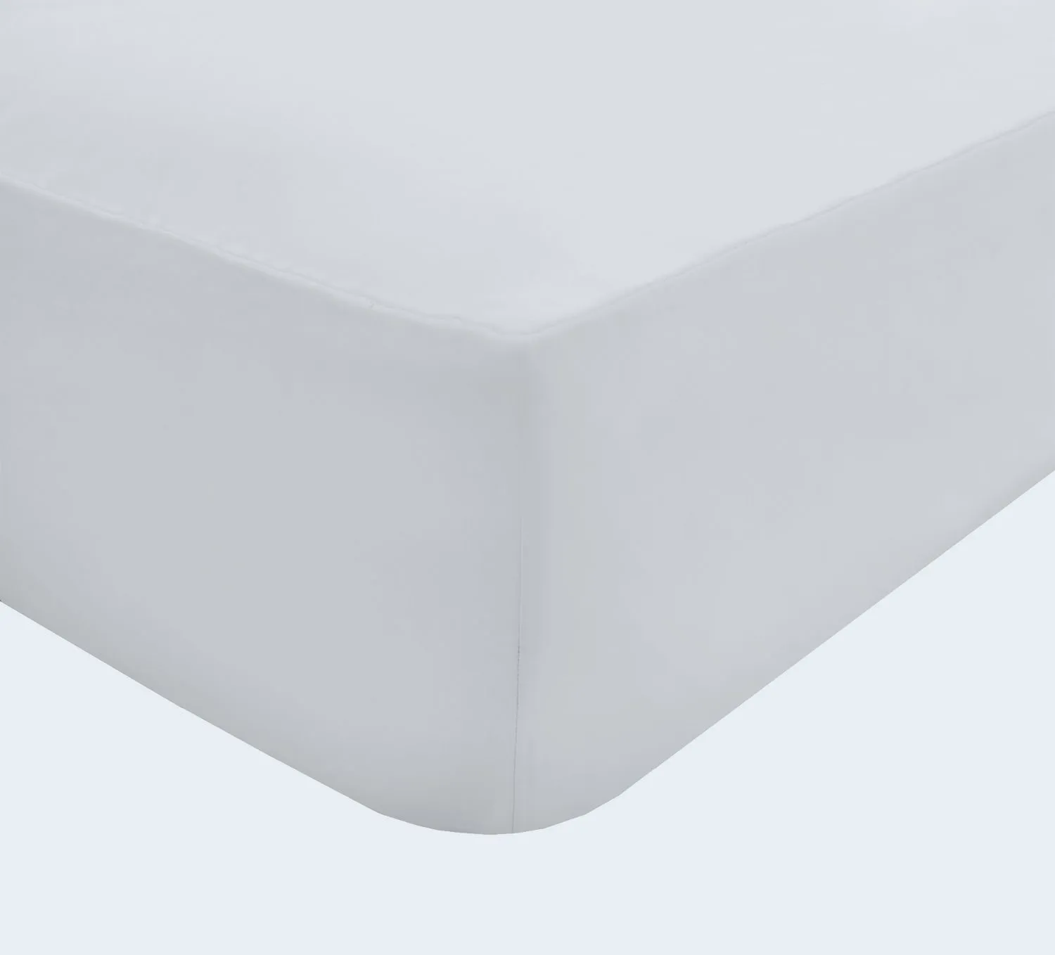 Smart Living Luxury 100% Cotton 35cm Deep Fitted Sheet - Soft & Hypoallergenic in White 2