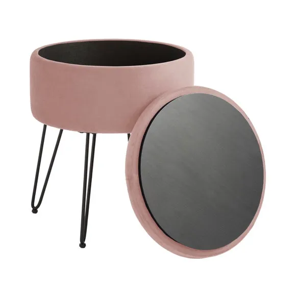 Avery Velvet Storage Footstool 6