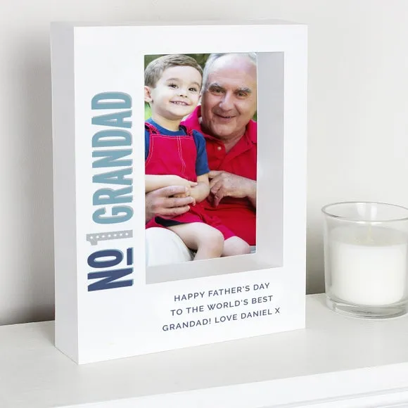 Personalised No.1 Daddy Box Photo Frame 3