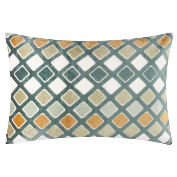 Furn. Metro Diamond Velvet Rectangle Cushion 3