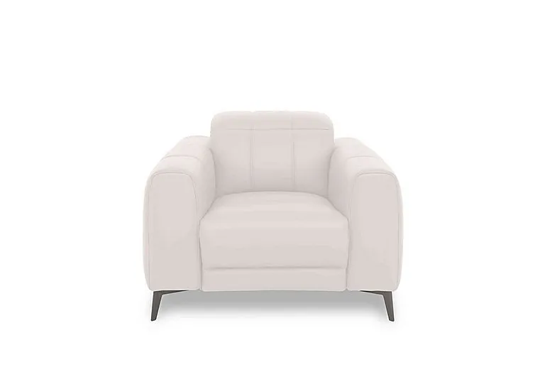 Ezra Leather Chair - Cotton