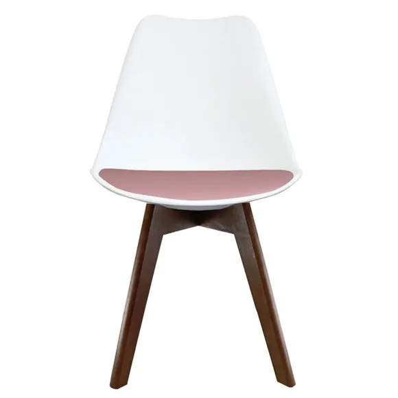 Fusion Living Soho White Plastic Dining Chair with Squared Legs 3