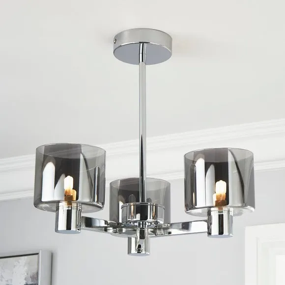 Erin 3 Light Semi Flush Ceiling Light 1