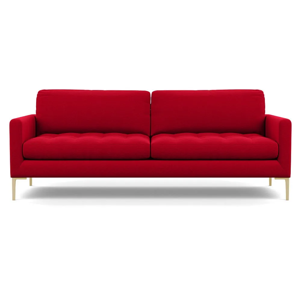 Heal's Eton 4 Seater Sofa Melton Wool Red Oxide Brass Feet 1