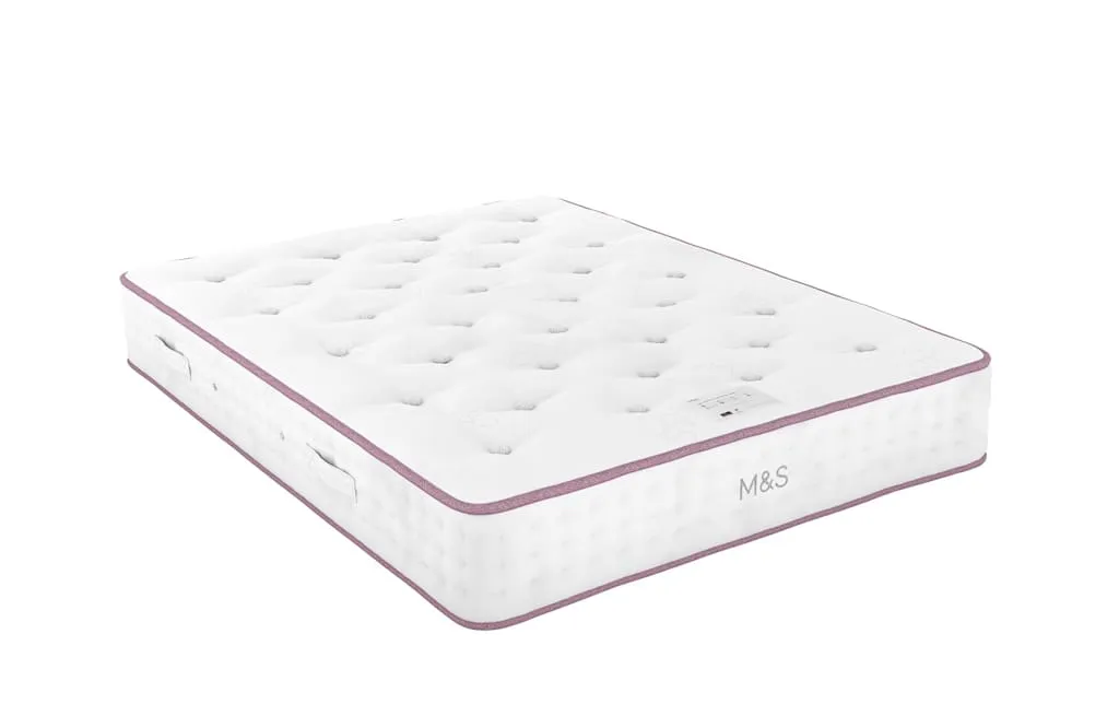 M&S 4500 British Wool Pocket Spring Medium Mattress White