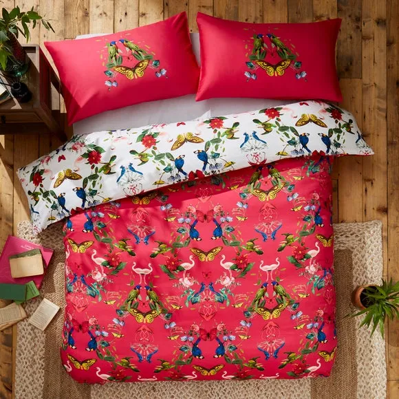 Tropical Kaleidoscope Cotton Duvet Cover & Pillowcase Set 1
