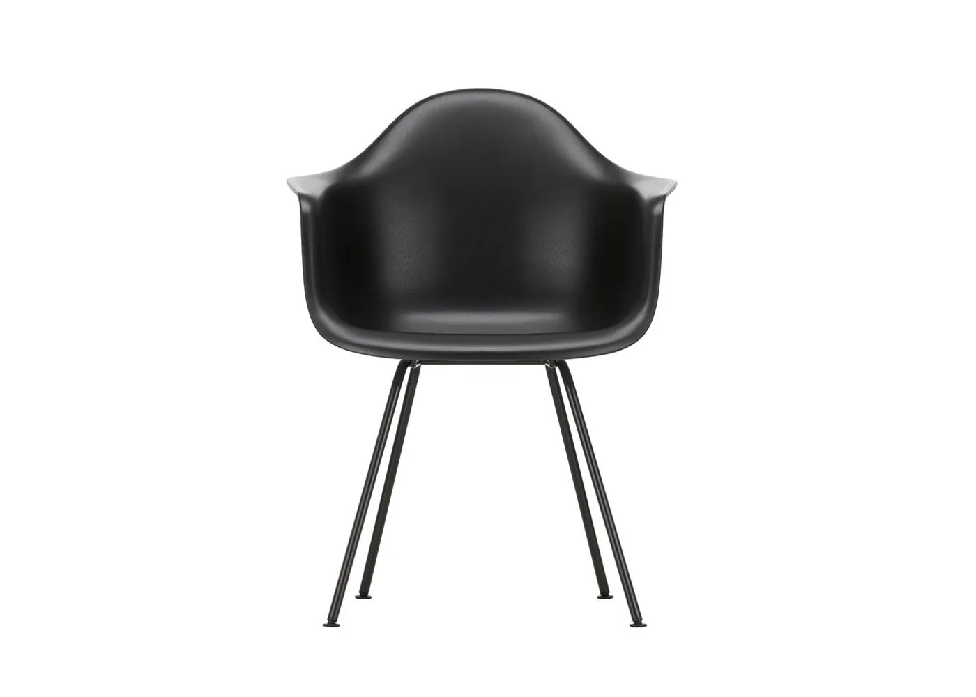 Vitra Eames DAX Armchair New Height Deep Black Basic Dark Powder Coated Base 1