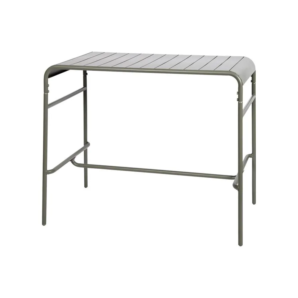 sweeek 4-seater metal garden bar table in Khaki 2