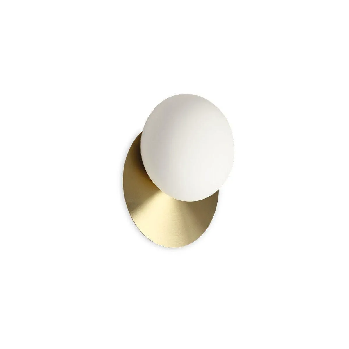 Netlighting NINFEA Round Flush Wall Lamp Brass in Yellow