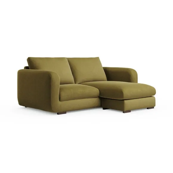 Luca Matte Soft Velvet Reversible Corner Chaise Sofa 6